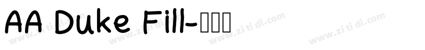 AA Duke Fill字体转换
